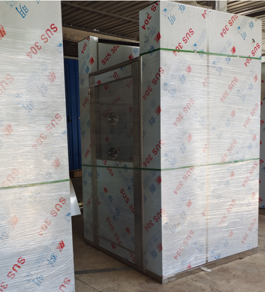 1400*1400*2200雙人三吹不銹鋼風淋室(智能語音)